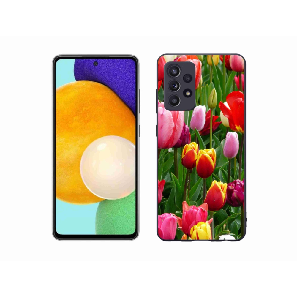 Gelový kryt mmCase na Samsung Galaxy A52/A52 5G - tulipány