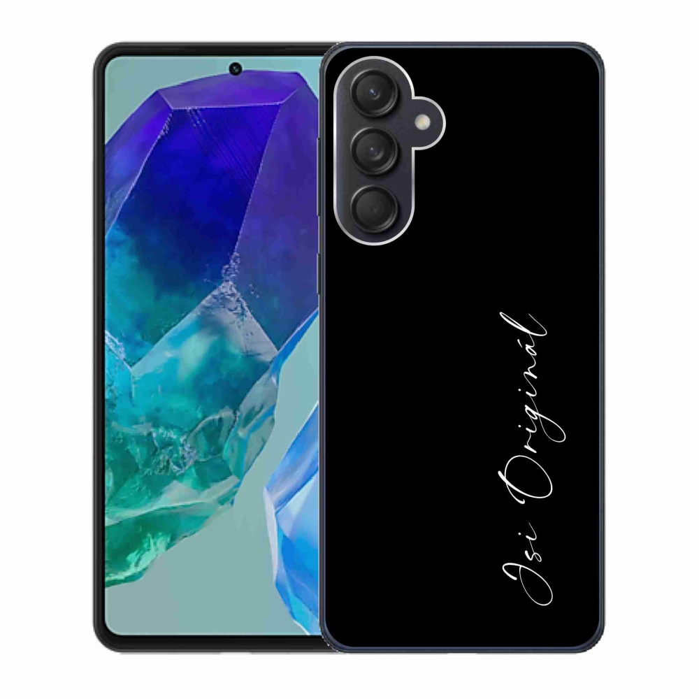 Gelový kryt mmCase na Samsung Galaxy M55 5G - jsi originál černé pozadí