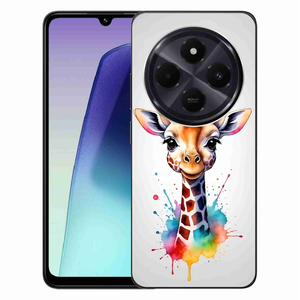 Gelový kryt mmCase na Xiaomi Redmi 14C/Poco C75 - žirafa 1