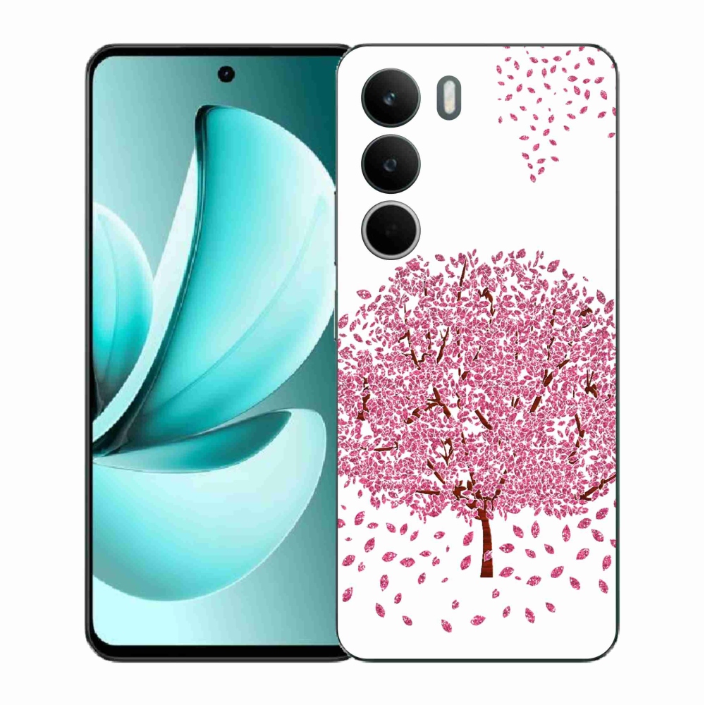 Gelový kryt mmCase na Realme C71 - kreslený strom s listy