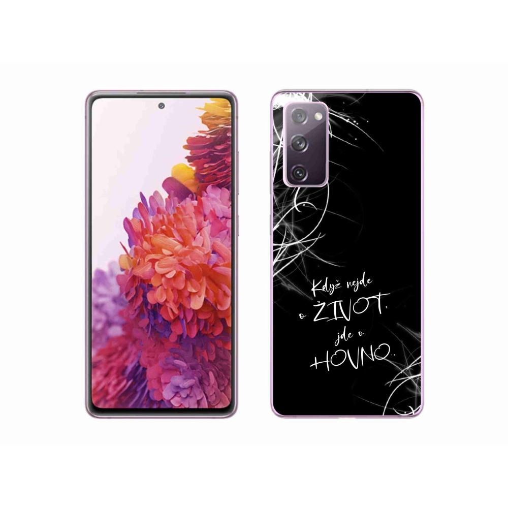 Gelový kryt mmCase na Samsung Galaxy S20 FE - vtipný text 16 černé pozadí