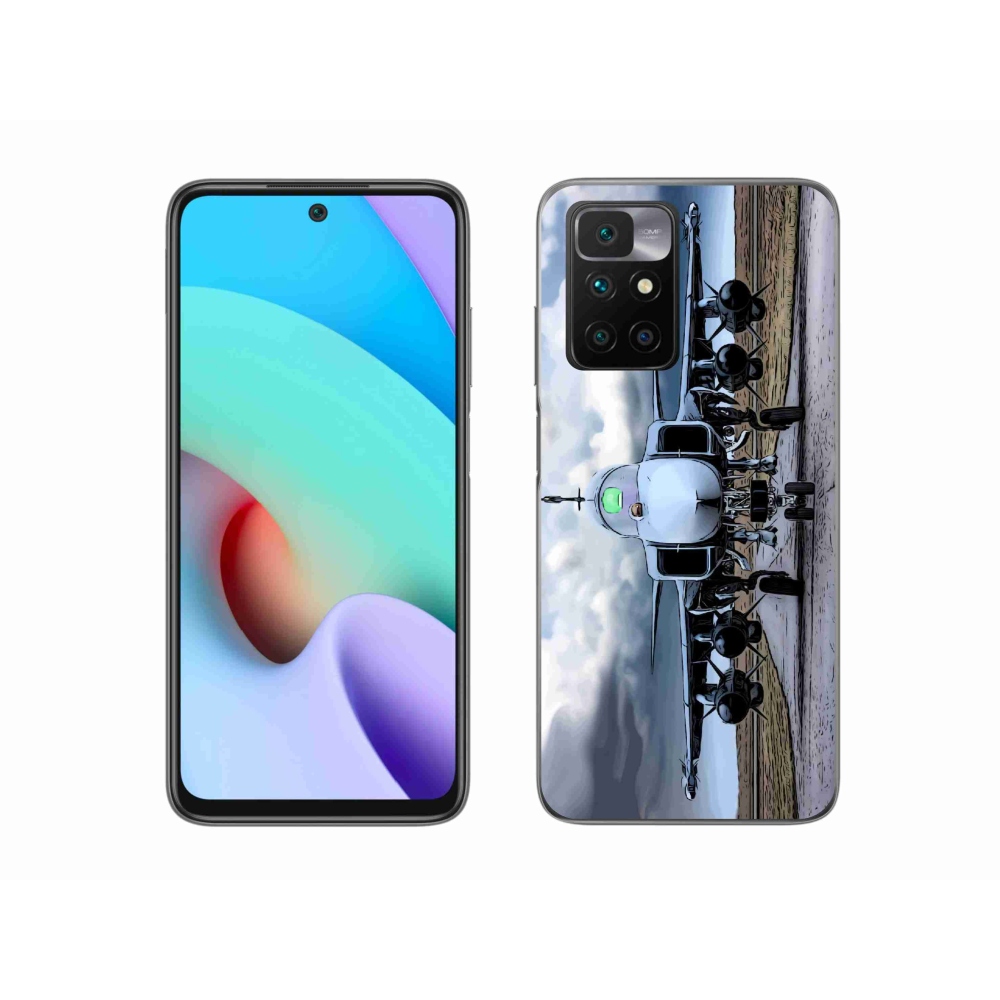 Gelový kryt mmCase na Xiaomi Redmi 10/Redmi 10 (2022) - vojenské letadlo