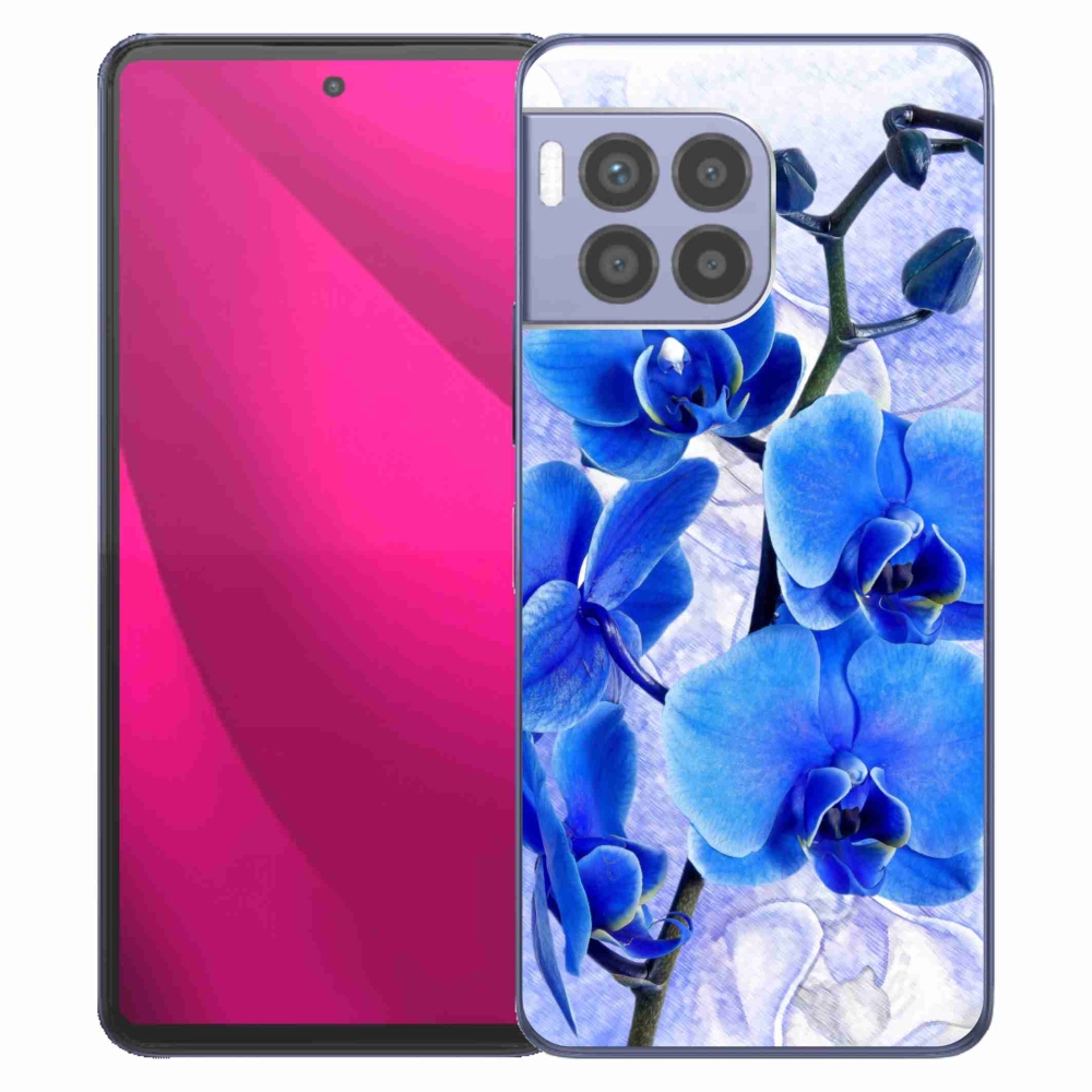 Gelový kryt mmCase na T-Mobile T Phone 2 Pro - modré květy