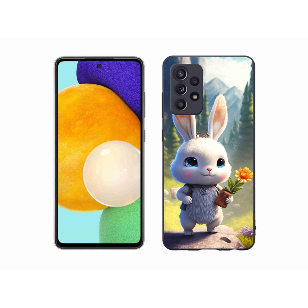 Gelový kryt mmCase na Samsung Galaxy A52/A52 5G - roztomilý králíček