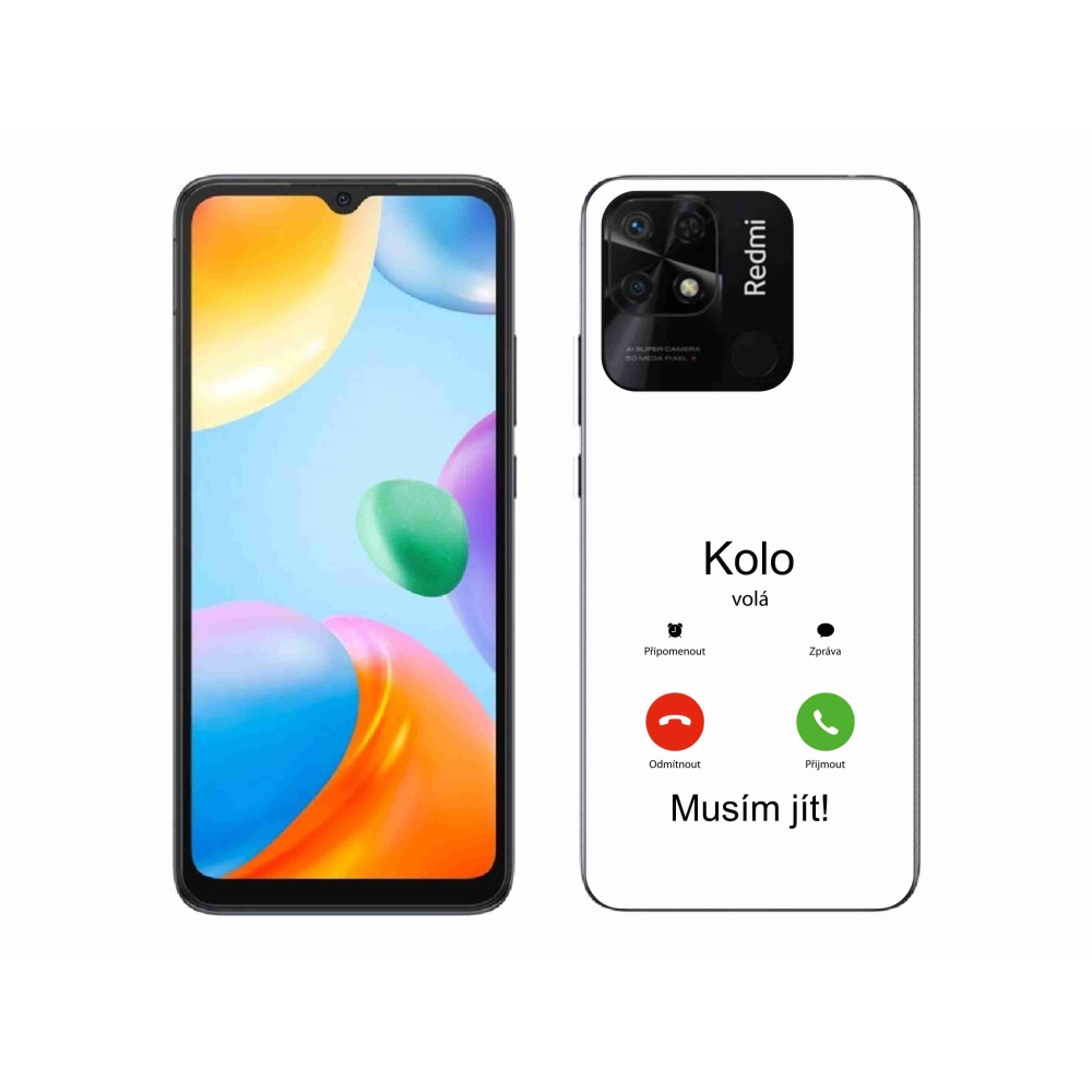 Gelový kryt mmCase na Xiaomi Redmi 10C - kolo volá bílé pozadí