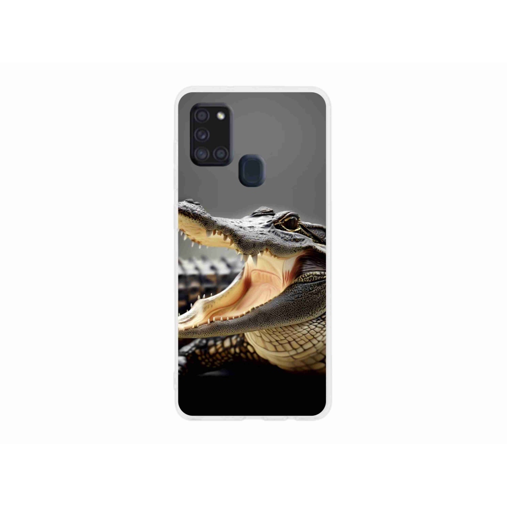 Gelový kryt mmCase na Samsung Galaxy A21s - krokodýl