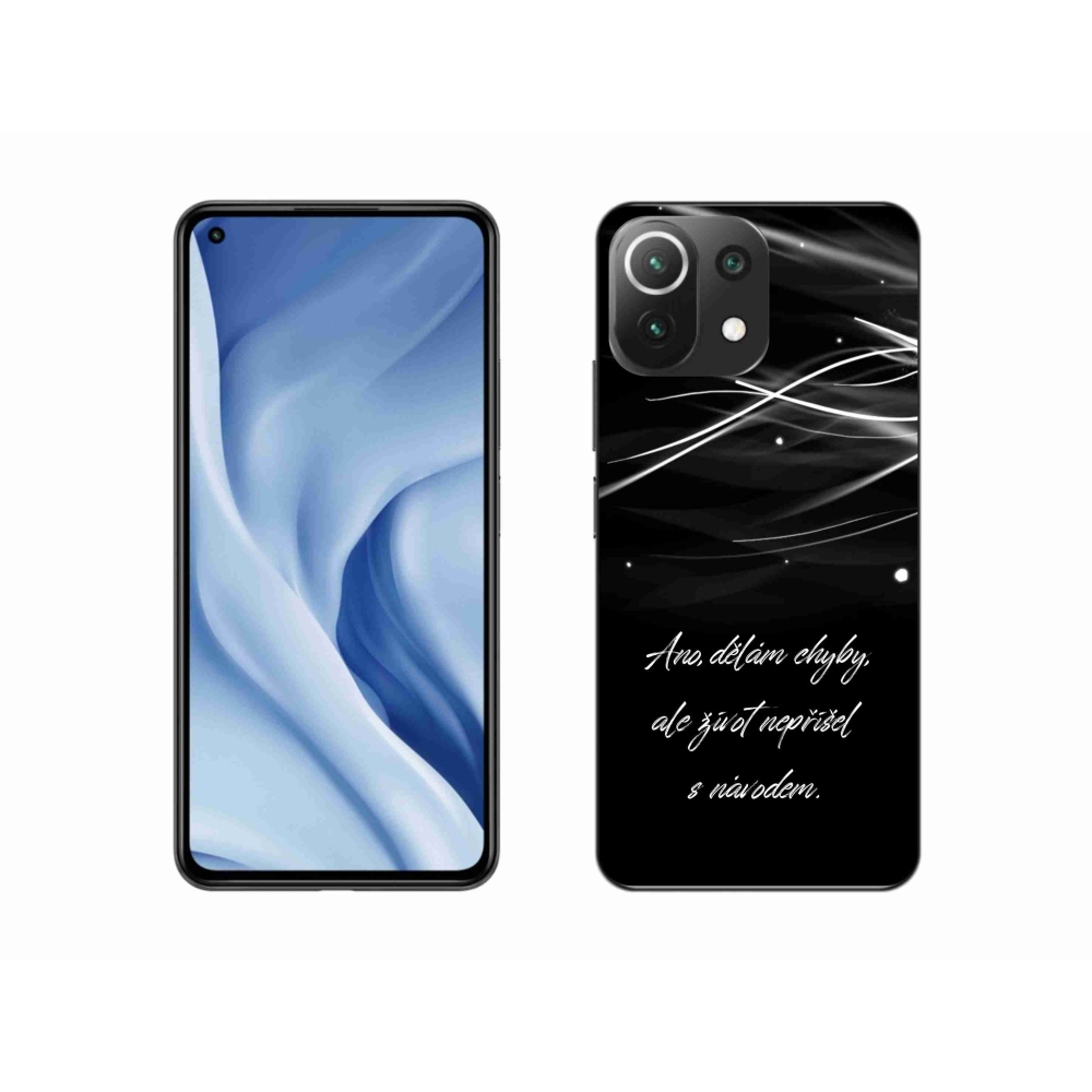 Gelový kryt mmCase na Xiaomi 11 Lite 5G NE - citát černé pozadí
