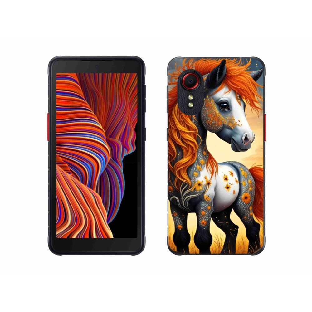 Gelový kryt mmCase na Samsung Galaxy Xcover 5 - barevný poník