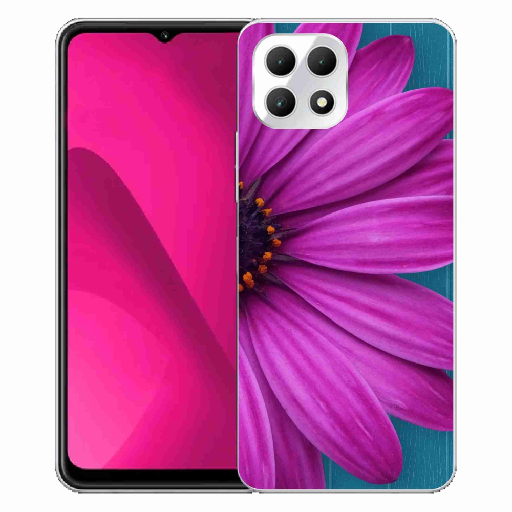 Gelový kryt mmCase na T-Mobile T Phone 2 - fialová kopretina