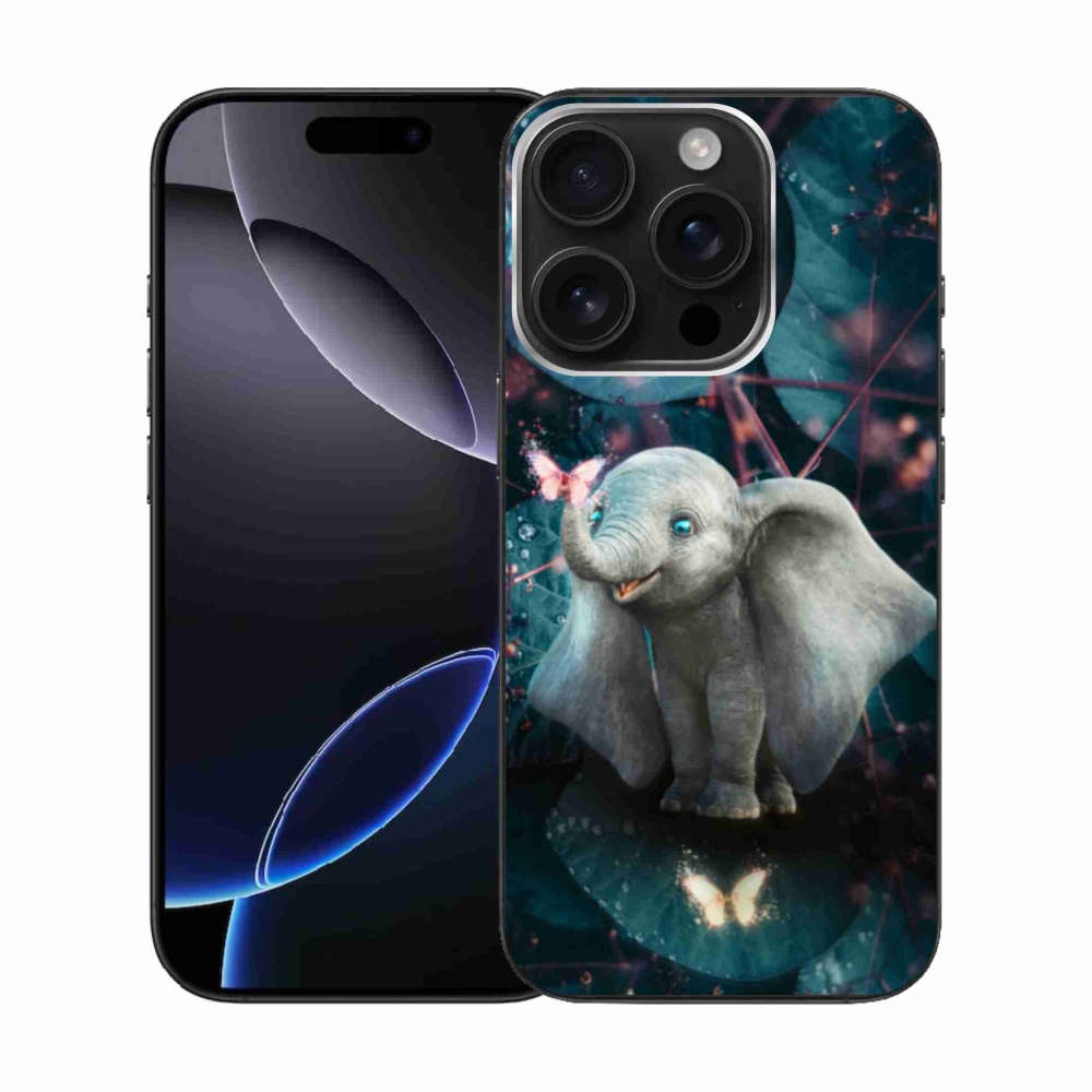 Gelový kryt mmCase na iPhone 16 Pro - roztomilý slon