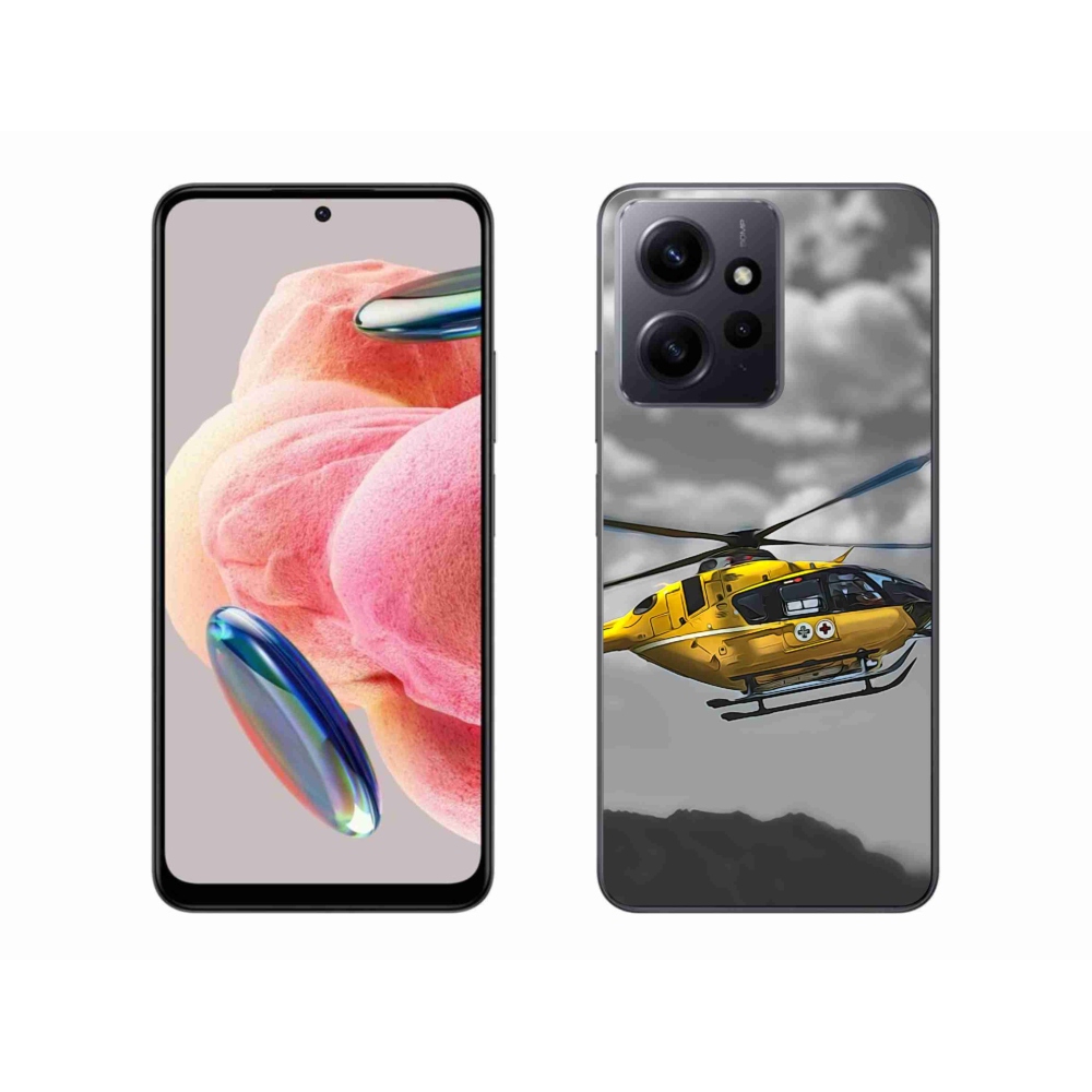 Gelový kryt mmCase na Xiaomi Redmi Note 12 4G - žlutá helikoptéra