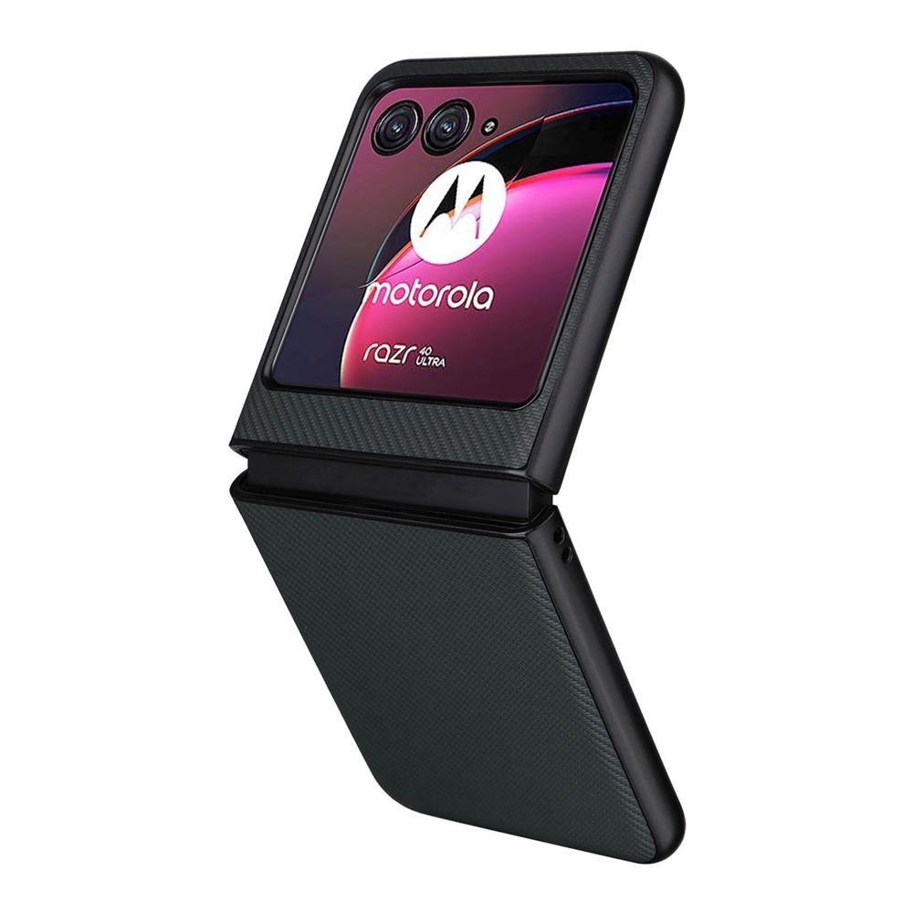 Textury plastový kryt s umělou kůží na Motorola Razr 40 Ultra 5G - zelený