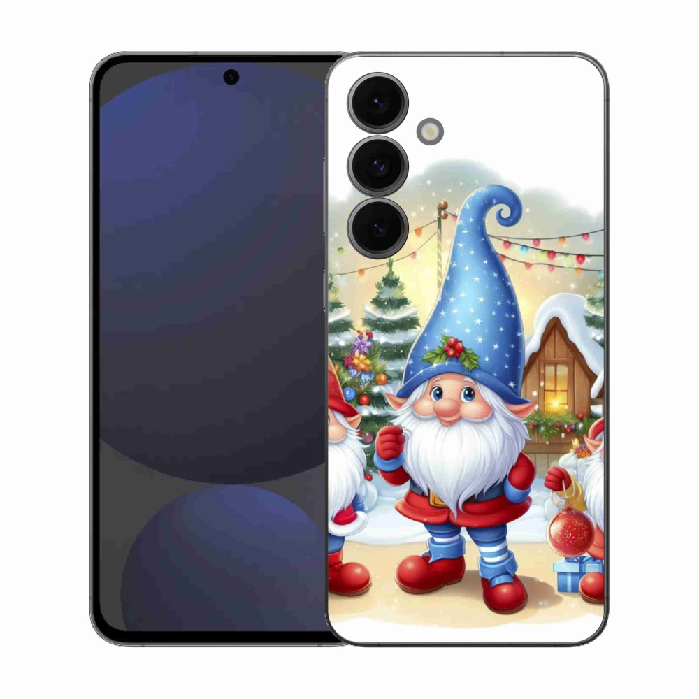 Gelový kryt mmCase na Samsung Galaxy S25 FE - vánoční skřítci