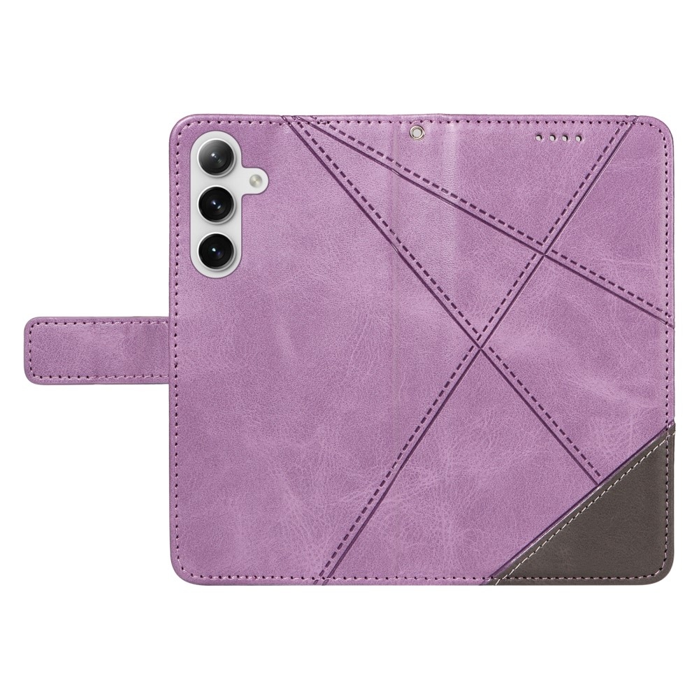 Triangle knížkové pouzdro na Samsung Galaxy S24+/S25+ - fialové