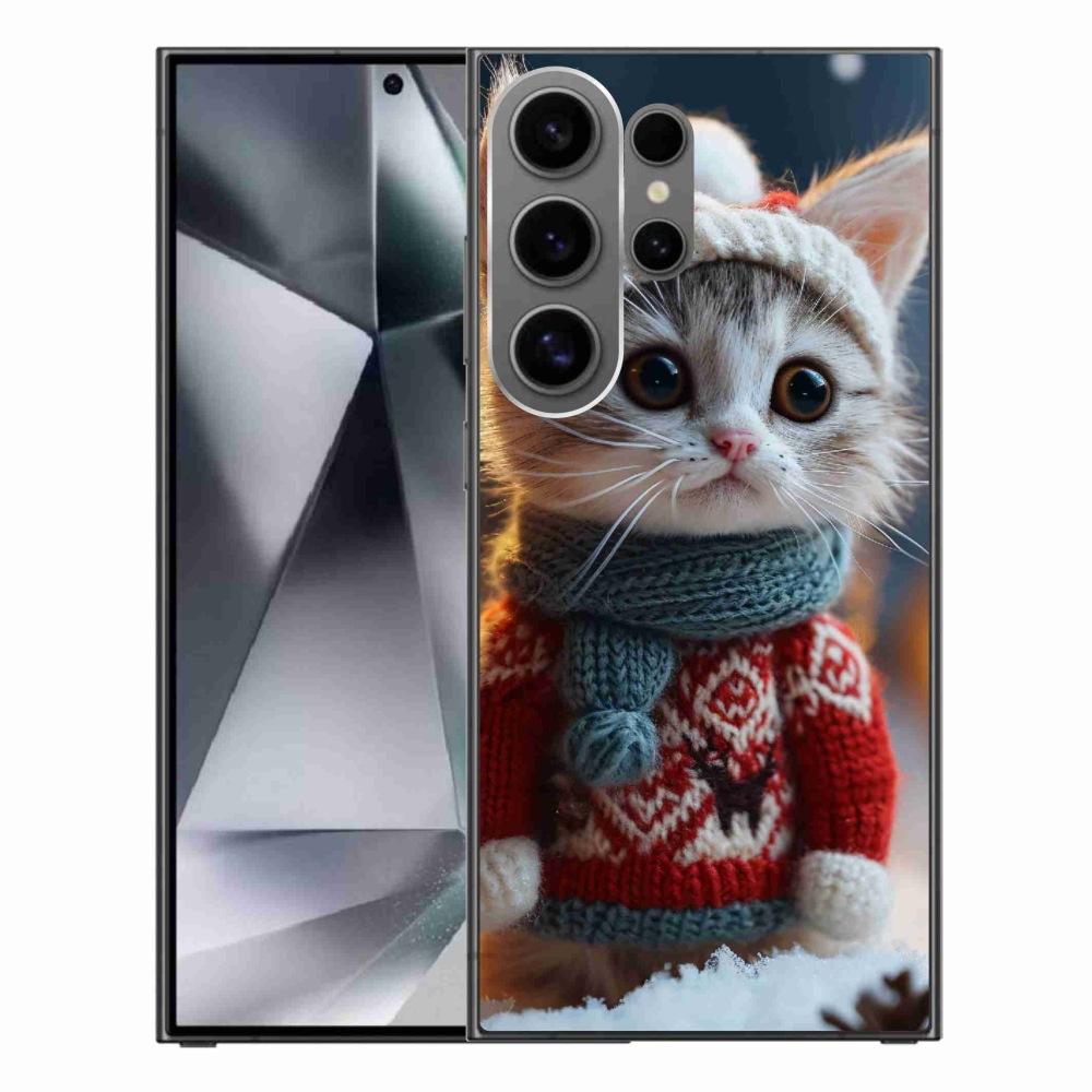 Gelový kryt mmCase na Samsung Galaxy S24 Ultra - kotě ve svetru