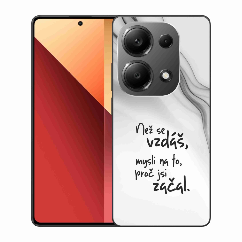 Gelový kryt mmCase na Xiaomi Redmi Note 13 Pro 4G/Poco M6 Pro  - citát 2 bílé pozadí