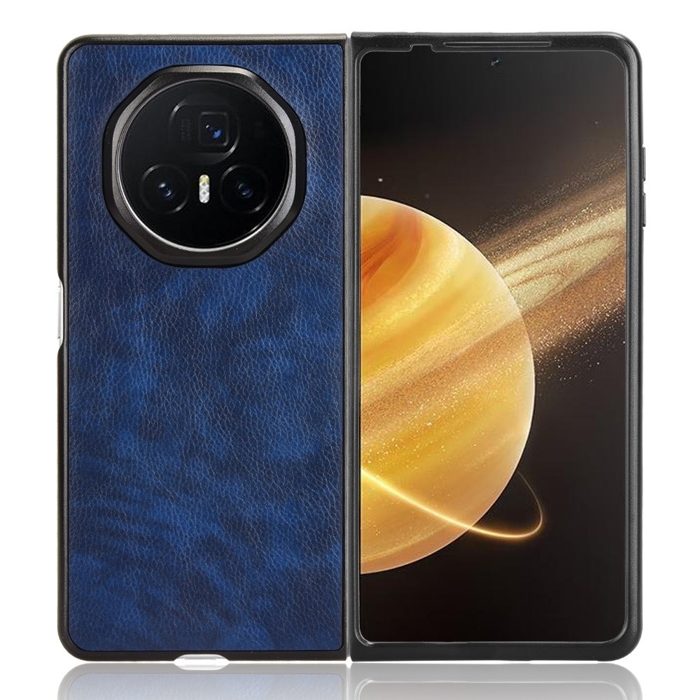 Texture plastový obal s umělou kůží na Honor Magic V3 - modrý