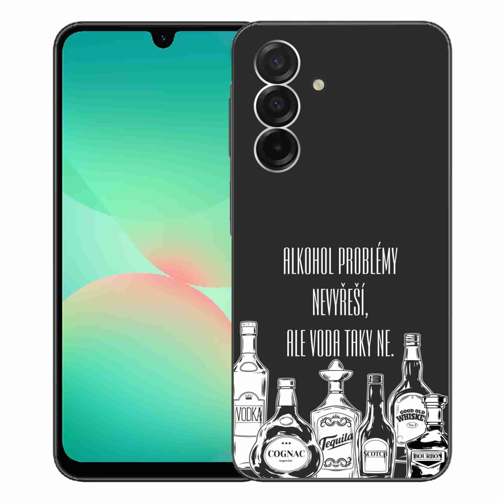 Gelový kryt mmCase na Samsung Galaxy A26 5G - vtipný text černé pozadí