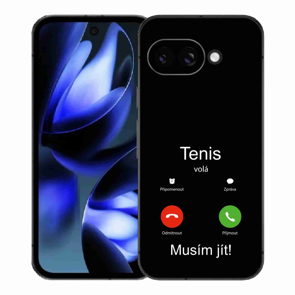 Gelový kryt mmCase na Google Pixel 9a - tenis volá černé pozadí