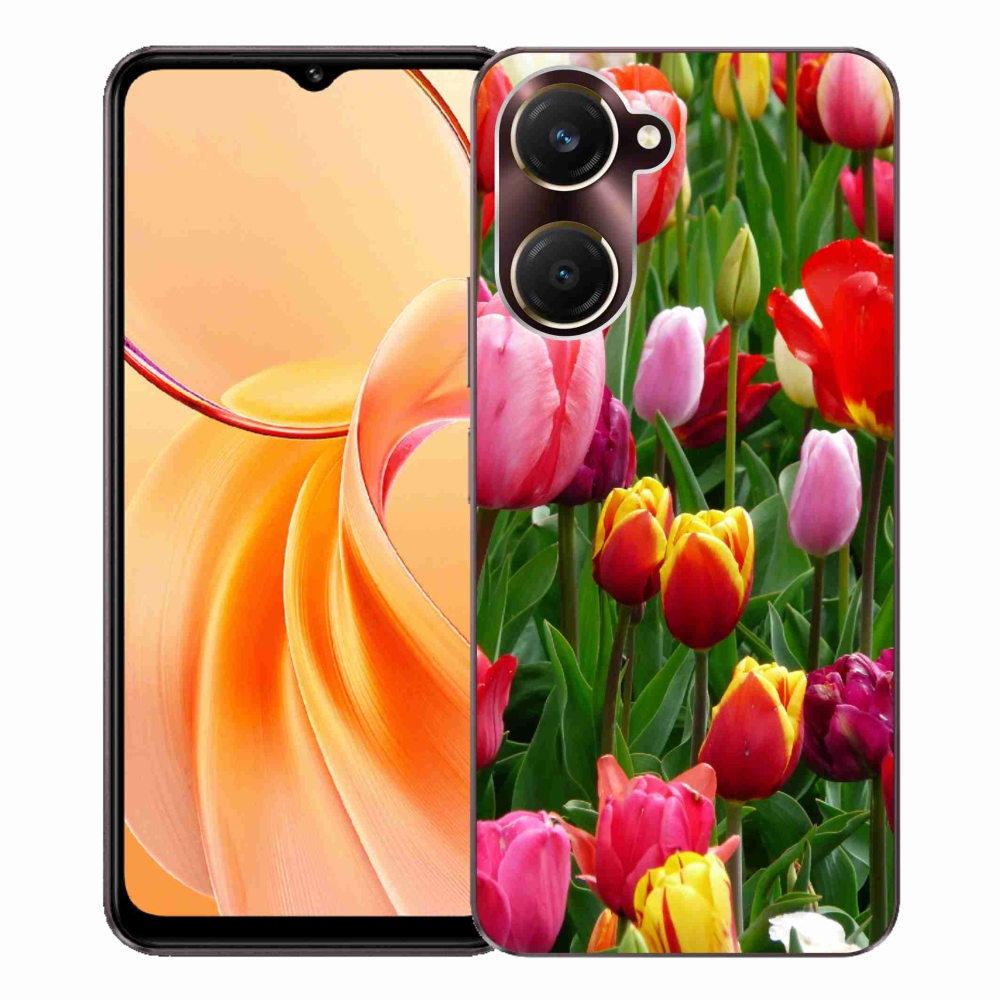 Gelový kryt mmCase na Vivo Y28s 5G - tulipány