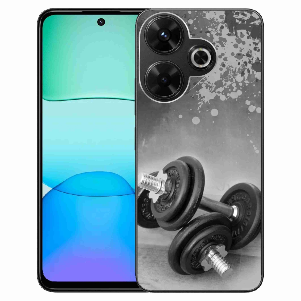 Gelový kryt mmCase na Xiaomi Redmi 13 4G/Poco M6 4G  - činky 1
