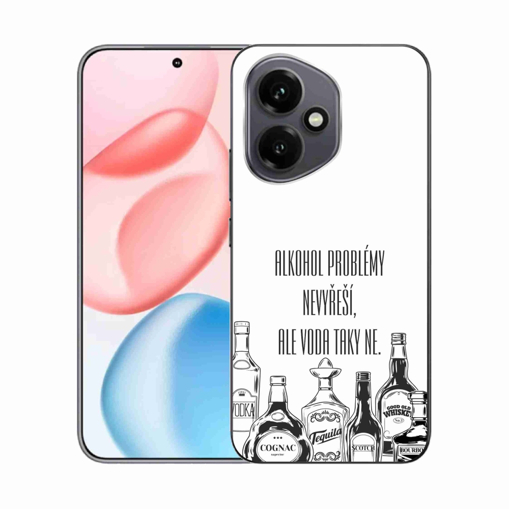 Gelový kryt mmCase na Honor 400 - vtipný text bílé pozadí
