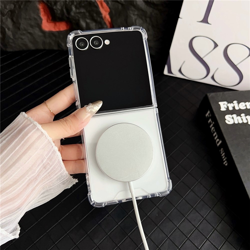 Clear acrylový obal s MagSafe na Samsung Galaxy Z Flip7 5G - průhledný