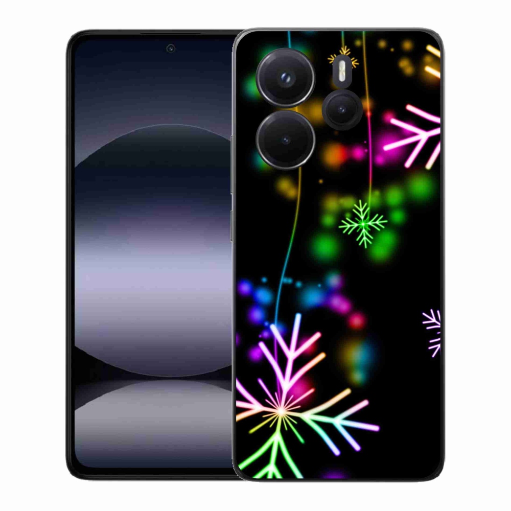 Gelový kryt mmCase na Xiaomi Redmi Note 14 - barevné vločky