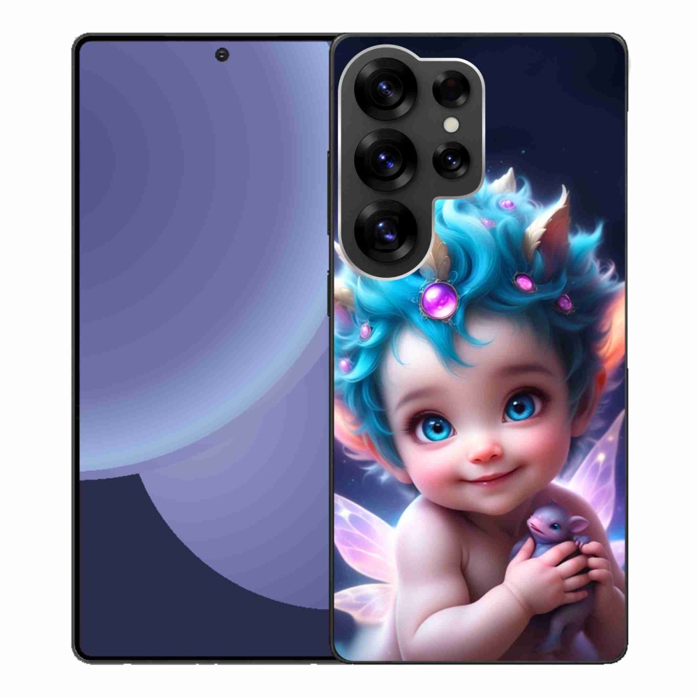 Gelový kryt mmCase na Samsung Galaxy S25 Ultra - dítě s motýlími křídly