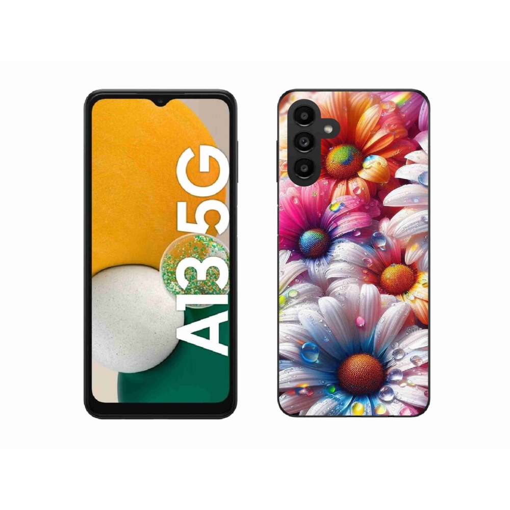 Gelový kryt mmCase na Samsung Galaxy A13 5G - barevné kopretiny