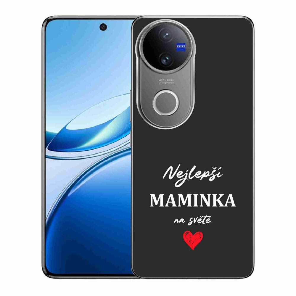 Gelový kryt mmCase na Vivo V50 5G - nejlepší maminka 1 černé pozadí