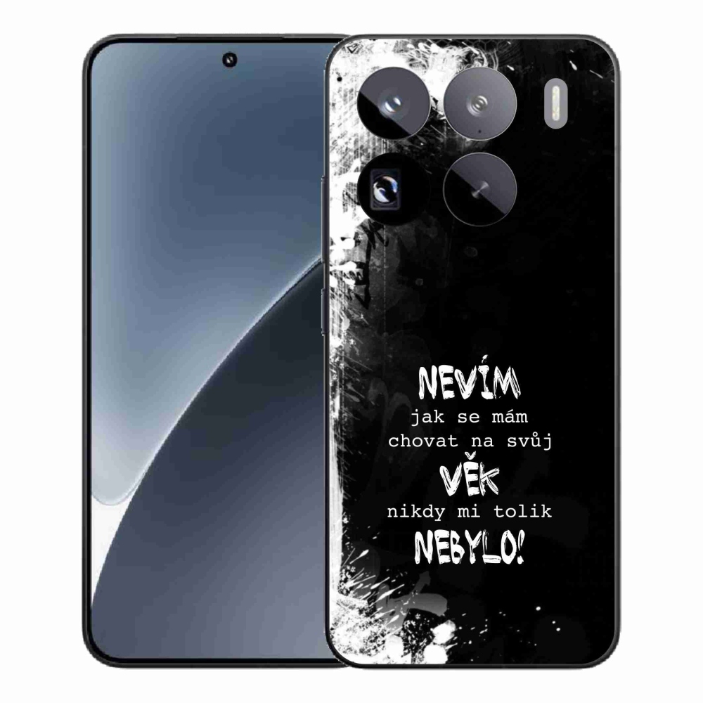 Gelový kryt mmCase na Xiaomi 15 Pro - vtipný text 14 černé pozadí