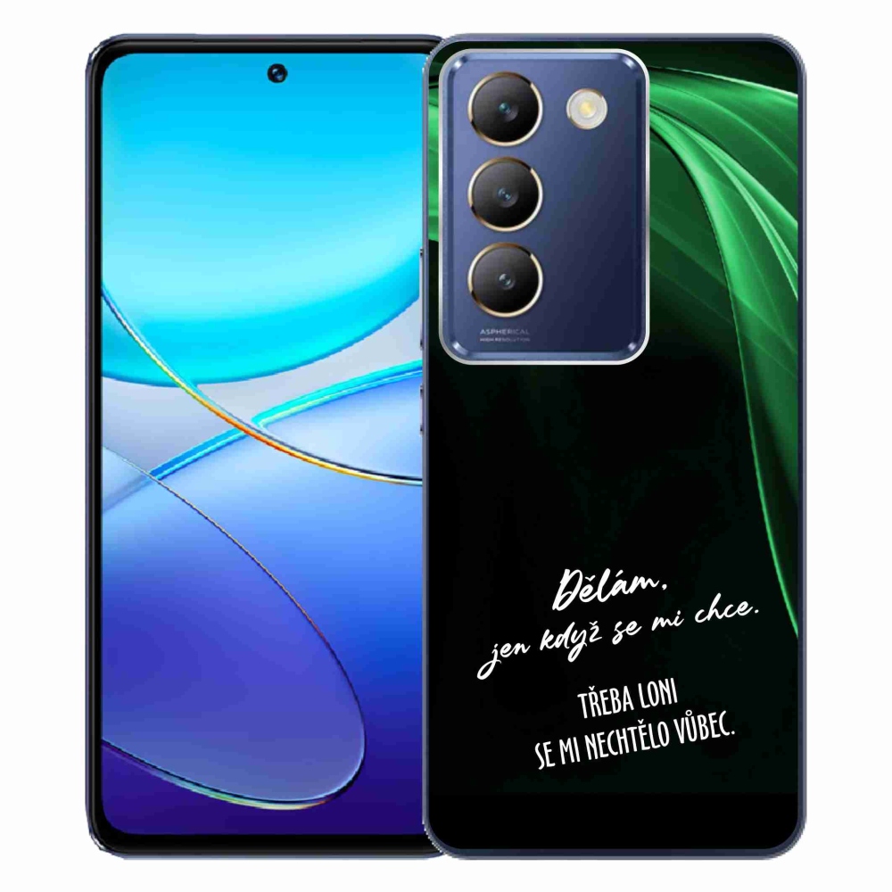 Gelový kryt mmCase na Vivo V40 SE 4G/5G - vtipný text 12 černé pozadí