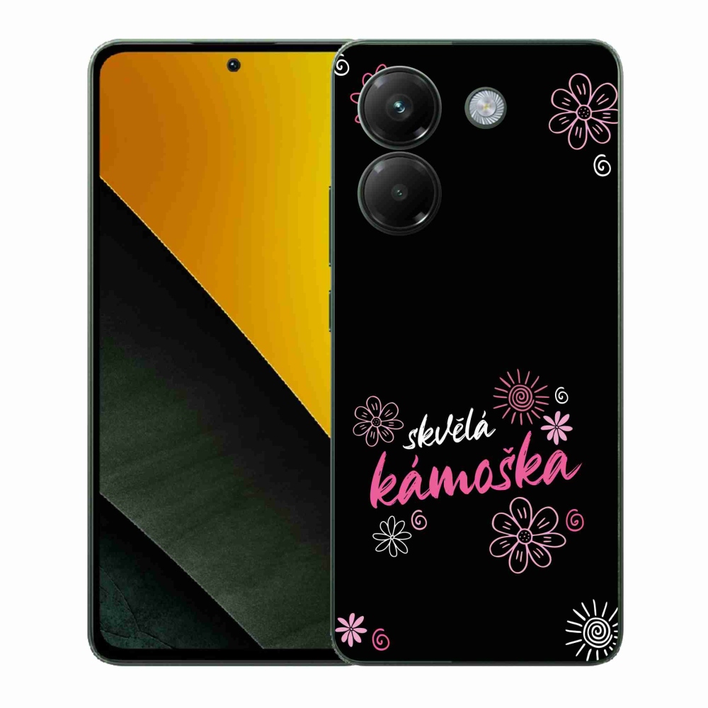 Gelový kryt mmCase na Xiaomi Poco M7 Pro 5G - skvělá kámoška černé pozadí
