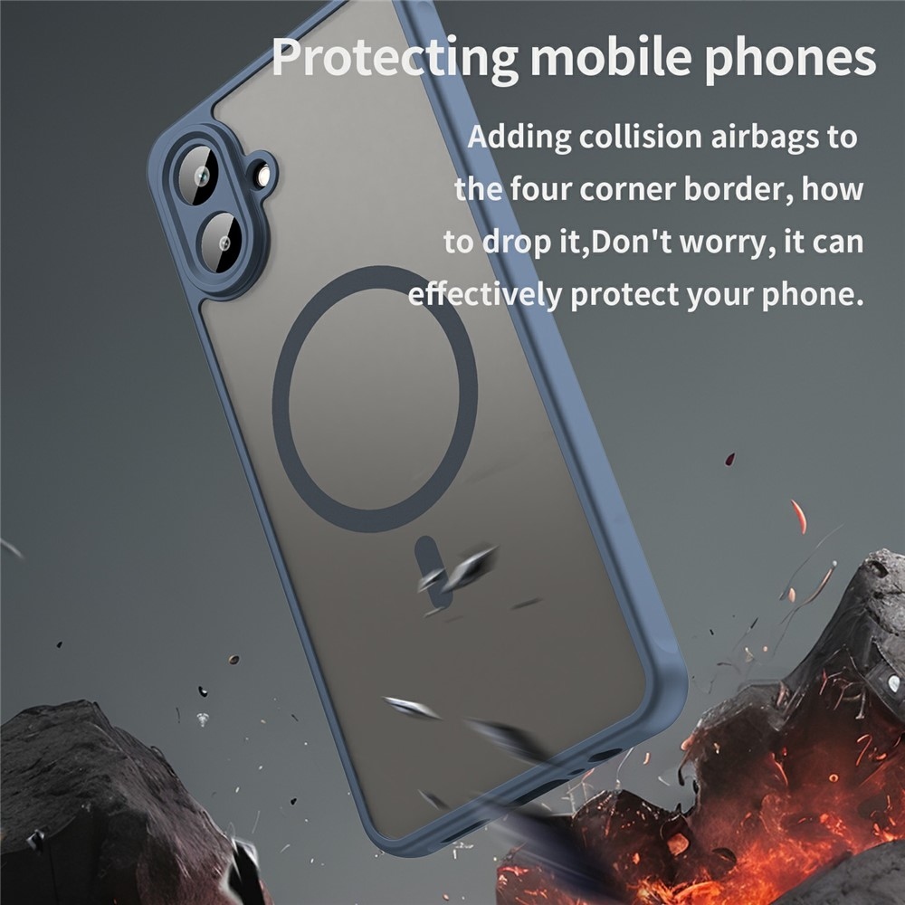Case matný gelový obal s MagSafe na Samsung Galaxy A07 4G - modrý