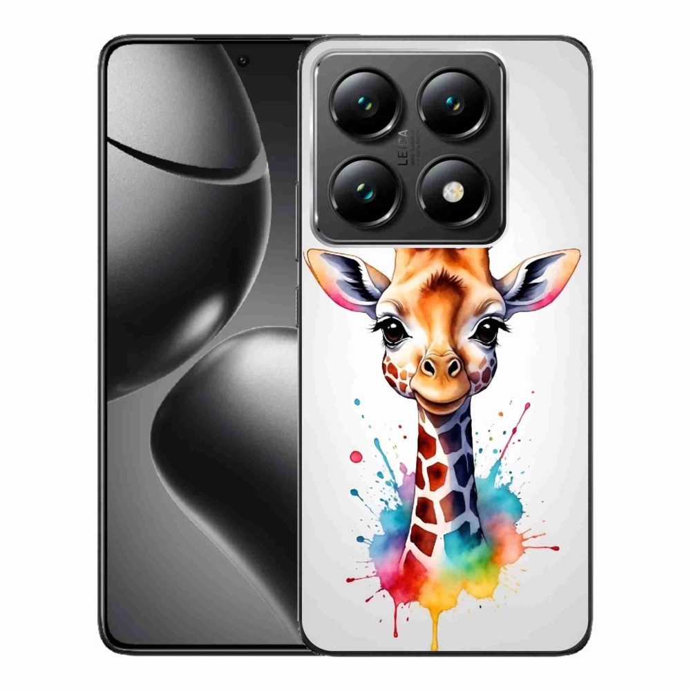 Gelový kryt mmCase na Xiaomi 14T Pro - žirafa 1