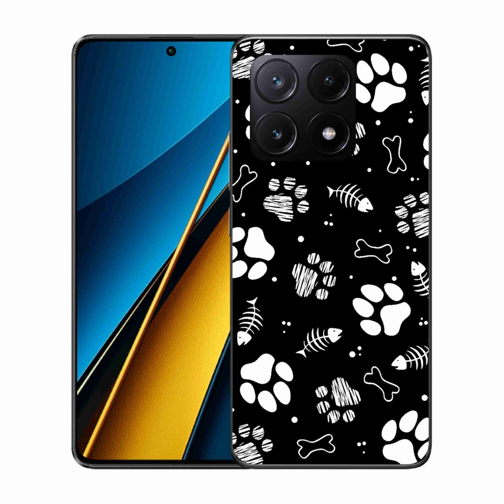 Gelový kryt mmCase na Xiaomi Poco X6 Pro 5G - psí tlapky