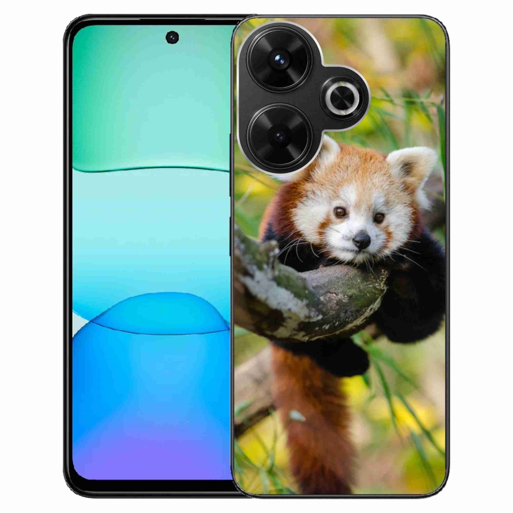 Gelový kryt mmCase na Xiaomi Redmi 13 4G/Poco M6 4G - panda červená