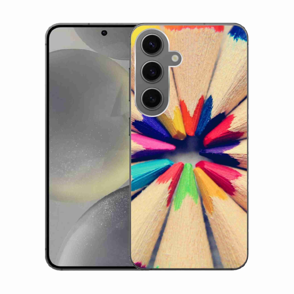 Gelový kryt mmCase na Samsung Galaxy S24 - pastelky 