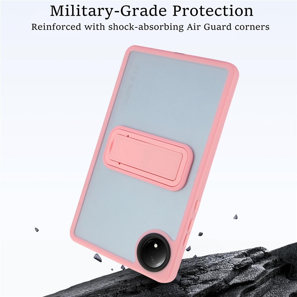 Skiny gelový obal s pevnými zády a výklopným stojánkem na Xiaomi Redmi Pad SE 8.7 - růžový