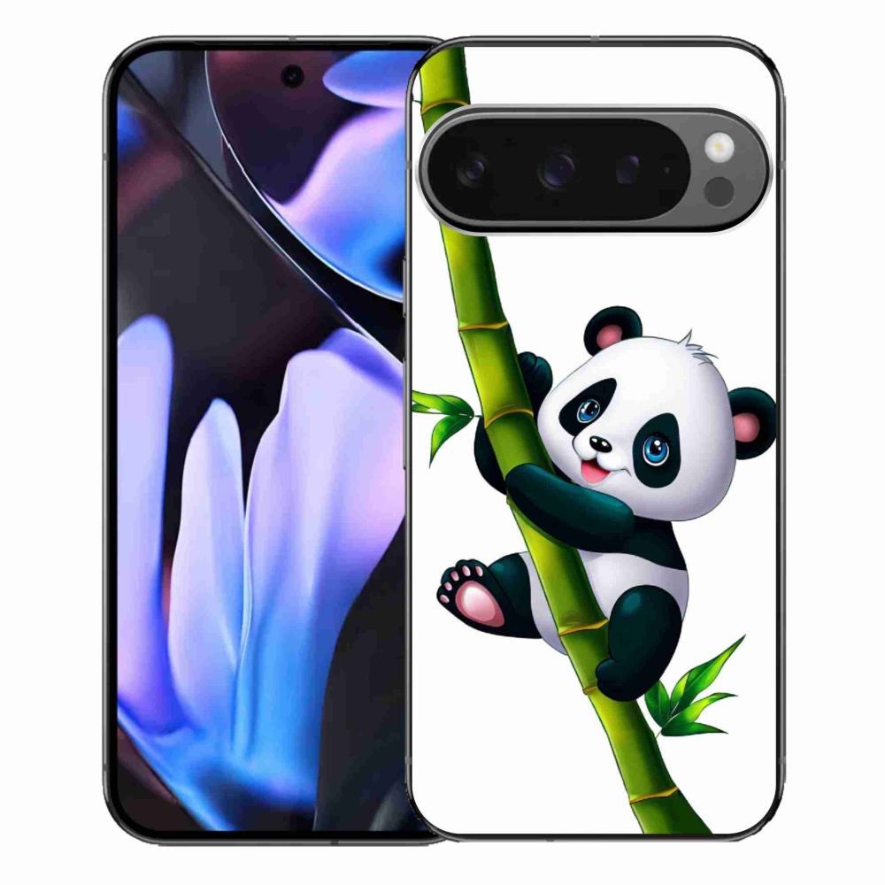 Gelový kryt mmCase na Google Pixel 9 Pro XL - panda na bambusu