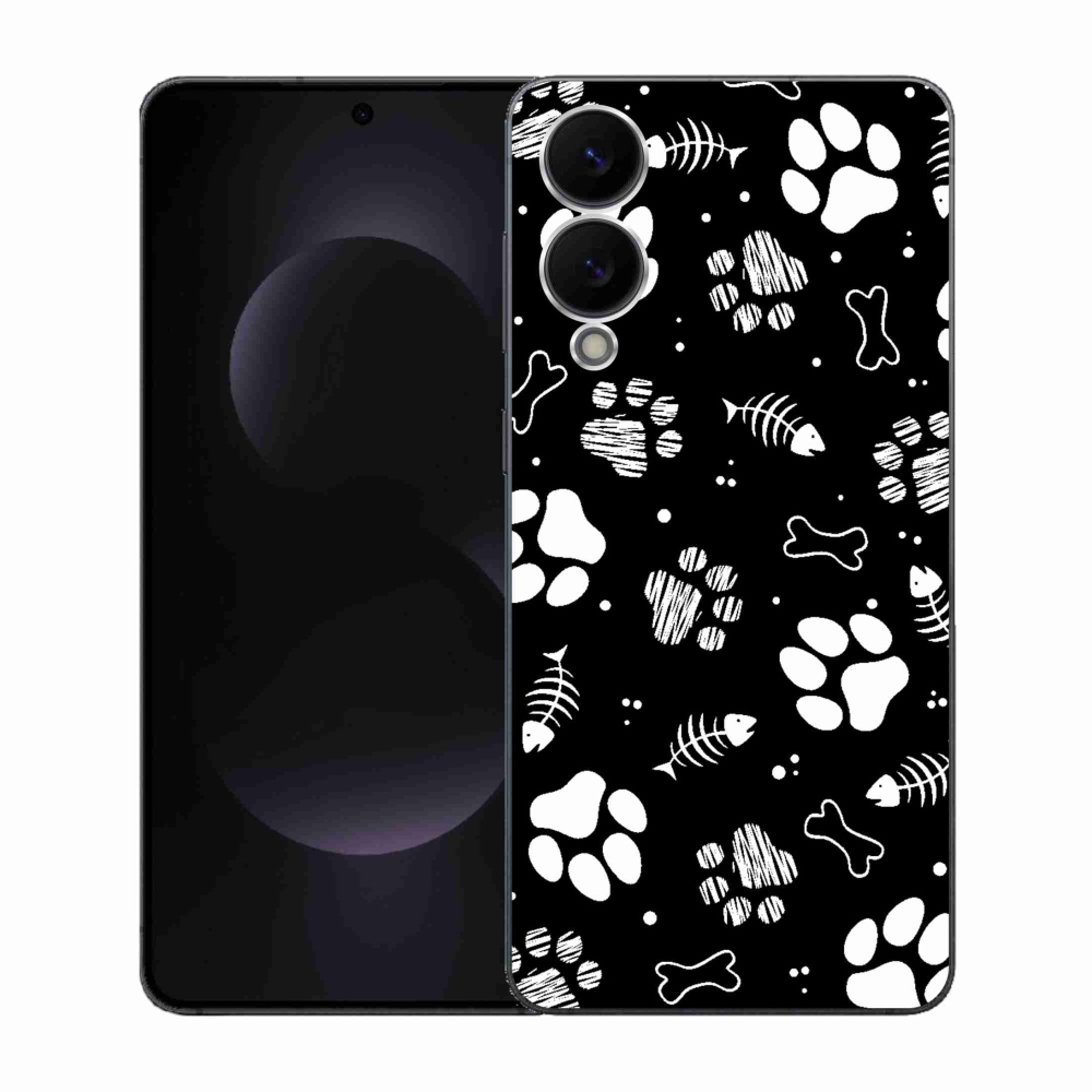 Gelový kryt mmCase na Samsung Galaxy S25 Edge - psí tlapky