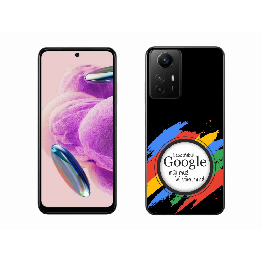 Gelový kryt mmCase na Xiaomi Redmi Note 12S - muž ví všechno černé pozadí