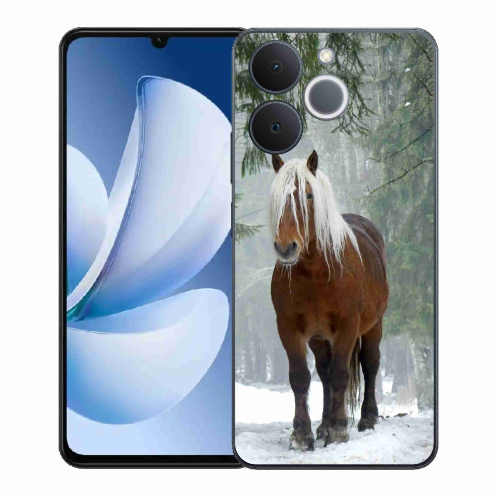 Gelový kryt mmCase na Realme Note 70T - kůň v lese