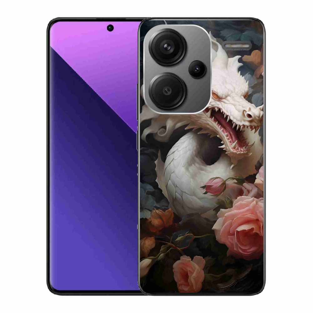 Gelový kryt mmCase na Xiaomi Redmi Note 13 Pro+ 5G - bílý drak