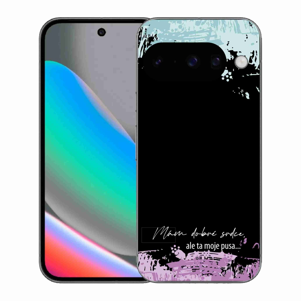 Gelový kryt mmCase na Google Pixel 10 - vtipný text 3 černé pozadí
