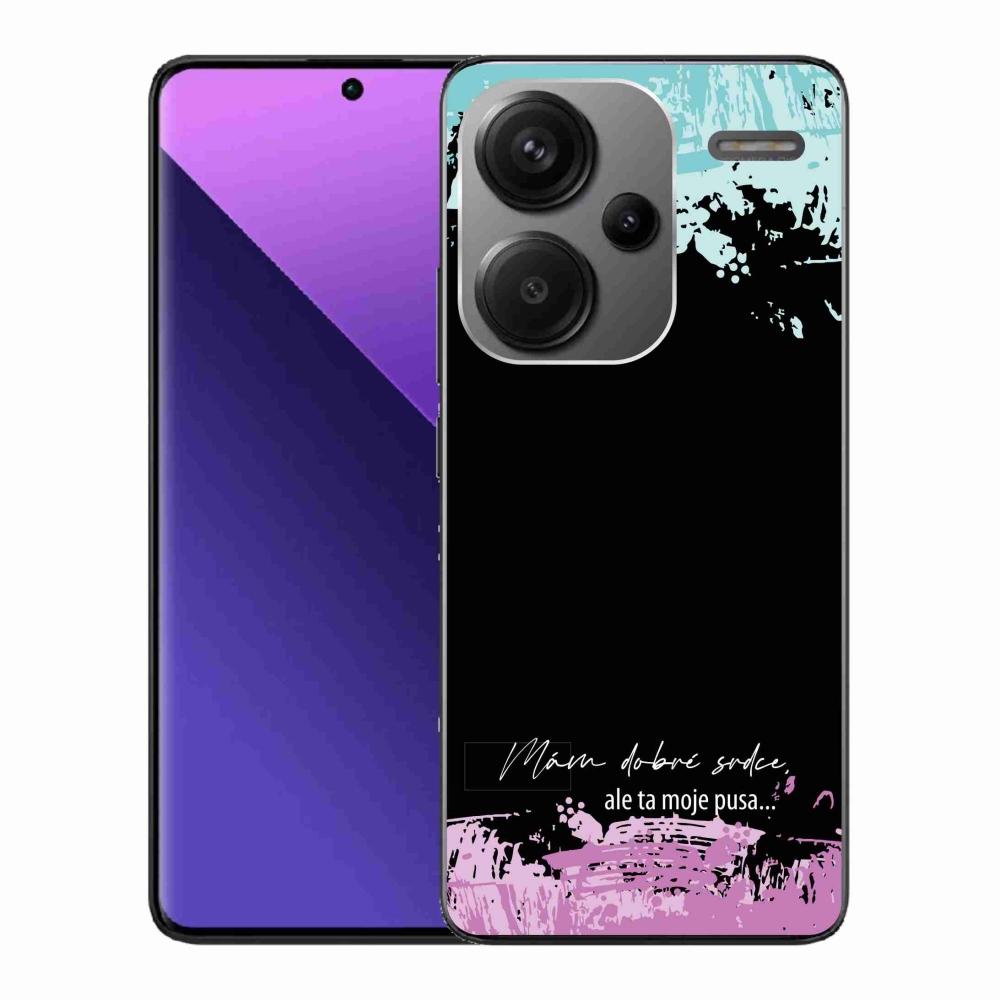 Gelový kryt mmCase na Xiaomi Redmi Note 13 Pro+ 5G - vtipný text 3 černé pozadí