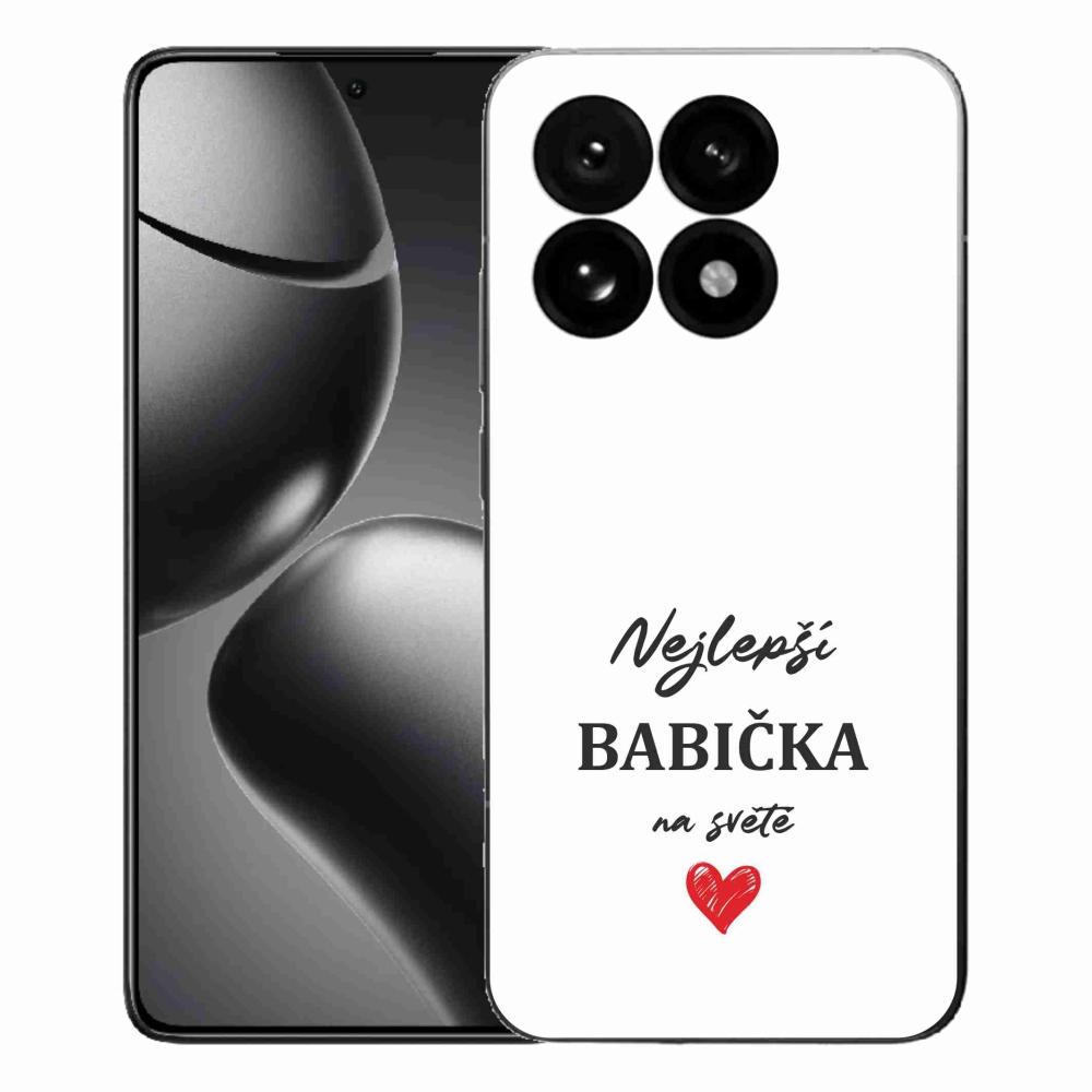 Gelový kryt mmCase na Xiaomi 15T - nejlepší babička 1 bílé pozadí