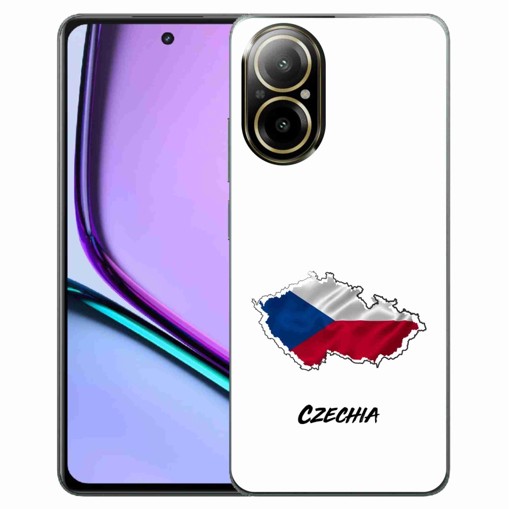 Gelový kryt mmCase na Realme C67 - Czechia bílé pozadí