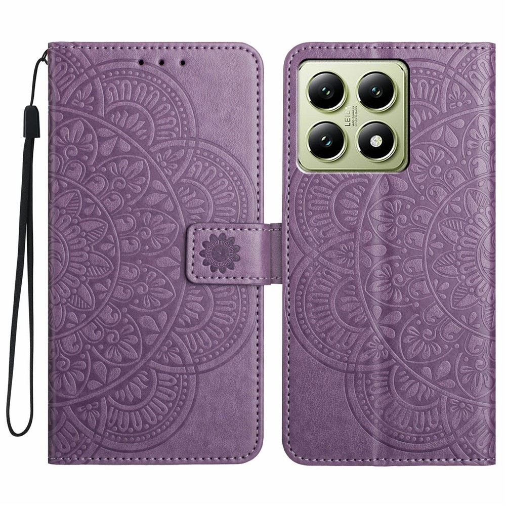 Mandala knížkové pouzdro na Xiaomi 15T Pro - fialové